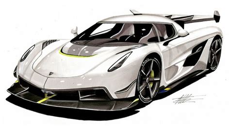 Realistic Car Drawing Koenigsegg Jesko Time Lapse Koenigsegg Car