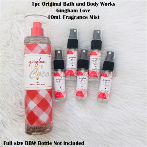 1pc Original 10mL BBW Fragrance Mist GINGHAM LOVE 9 5cm X 2cm Sprayer