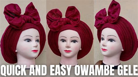 How To Tie Simple Trending Gele Round Bow For Beginners