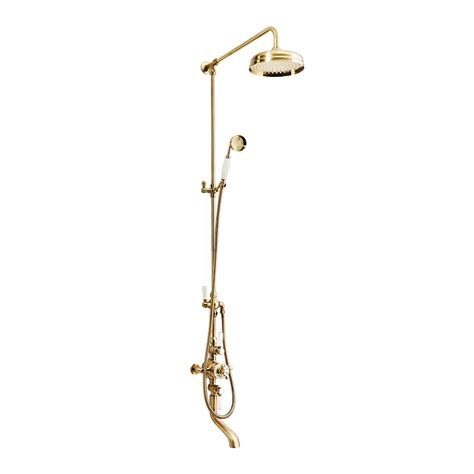 Milano Elizabeth Brushed Brass Traditional Triple Exposed