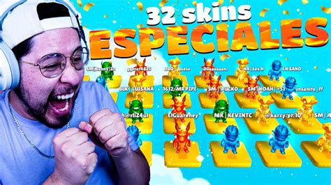 Junte 32 Skins Especiales En Una Partida De Stumble Guys Epico Youtube