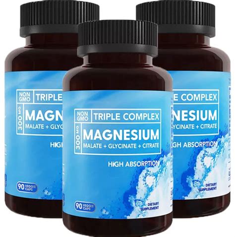 90 Capsules Bio Triple Magnesium Complex 300mg Of Magnesium Glycinate Men Women £8 99 Picclick Uk