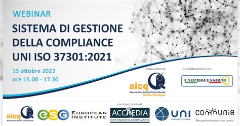 Webinar Sistema Di Gestione Della Compliance UNI ISO 37301 2021