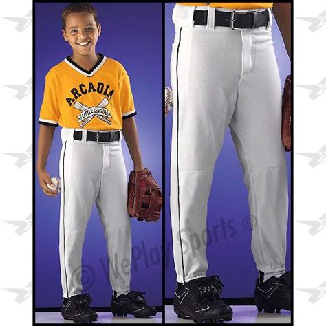 Alleson Athletic Plpy Youth Baseball Pants W Contrast Piping