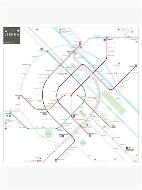 Vienna Metro Map Art Print For Sale By Jugcerovic Redbubble