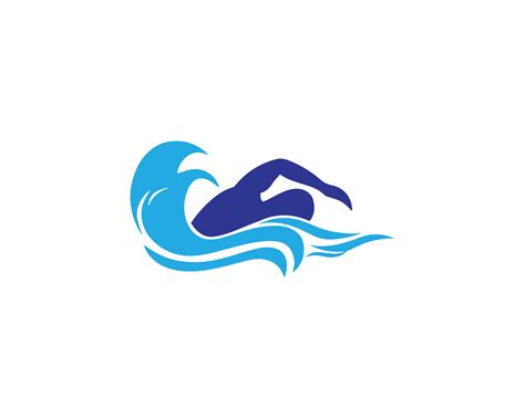 Swimming Logo Design Inspiration Template Illustration 43349489 Vector