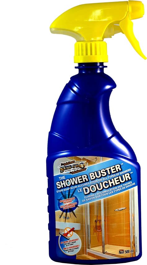 Shower Glass Cleaner Buster Spray - (500 ml / 16.9 oz) Shower Glass Door, Shower Glass Cleaner ...