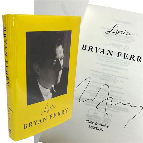 Bryan Ferry Lyrics Uk Signed First Edition W Coa [fine Fine]