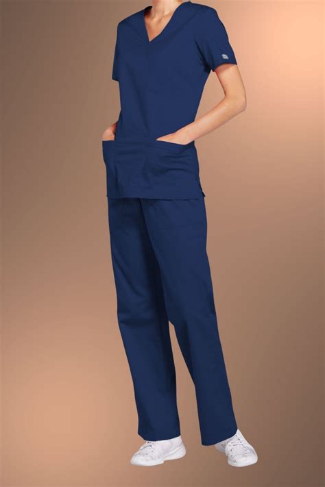 Cherokee Core Stretch Womens Mock Wrap Scrub Top 4728