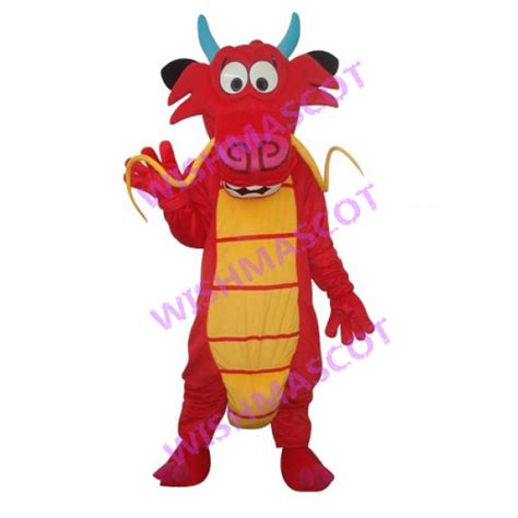 Mighty Red Dragon Mascot Costume
