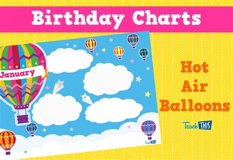 Birthday Charts Hot Air Balloons Teacher Resources And Classroom Games Teach This