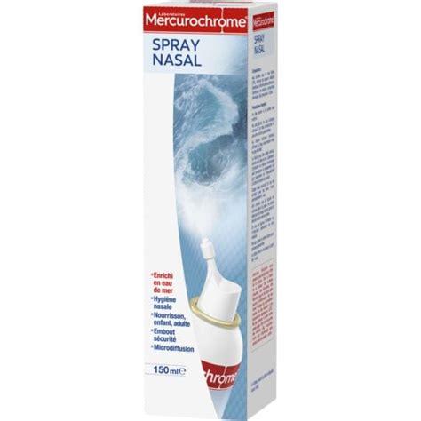 Spray Nasal Enrichi En Eau De Mer Mercurochrome Le Spray De Ml