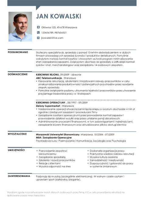 Szablony Cv Do Pobrania Znajd Szablon Cv Dla Siebie