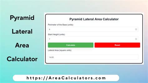 Pyramid Lateral Area Calculator - Online Calculators