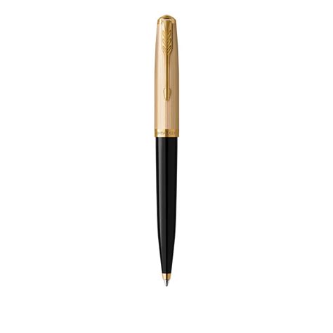 Parker Premium Ballpoint Pen Black Gold Trim