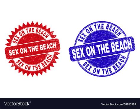 Sex On The Beach Rounded And Rosette Stamps Vector Image