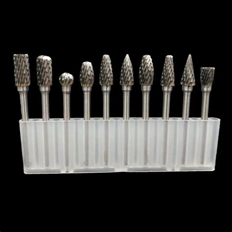 10 Pcs Tungsten Carbide Rotary Burr Set Rotary Tool With 3mm Shank