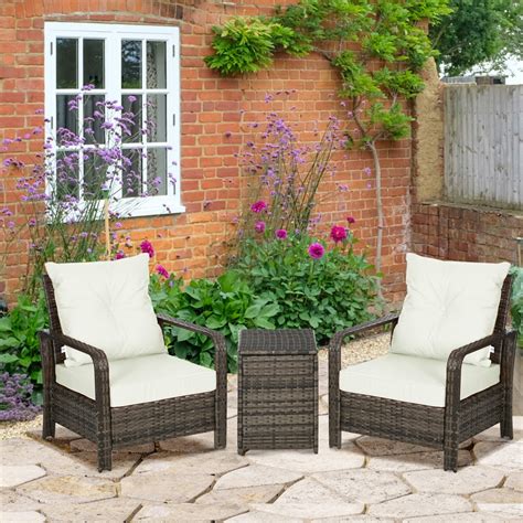 212 Main 860 111bg Outsunny Rattan Wicker Bistro Set With Storage Table