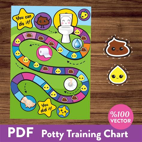 Printable Potty Training Chart Sticker Chart Potty Chart Potty