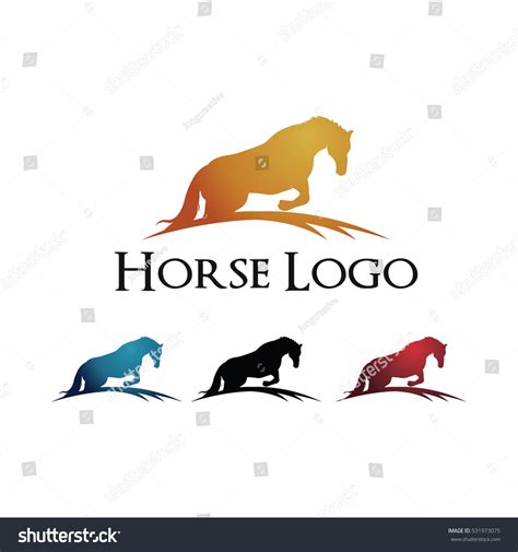 Elegant Jumping Prancing Horse Silhouette Logo Stock Vector (Royalty Free) 531973075 | Shutterstock