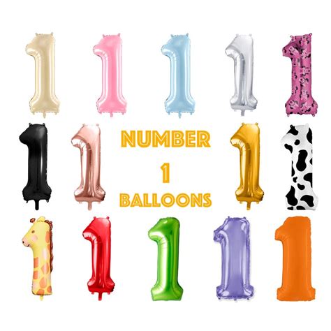 Red Number 1 Balloon - Etsy