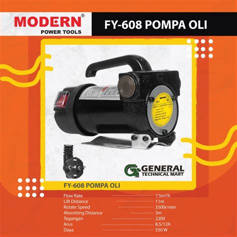 Jual Pompa Oli Solar Modern Listrik Fy V Watt Shopee