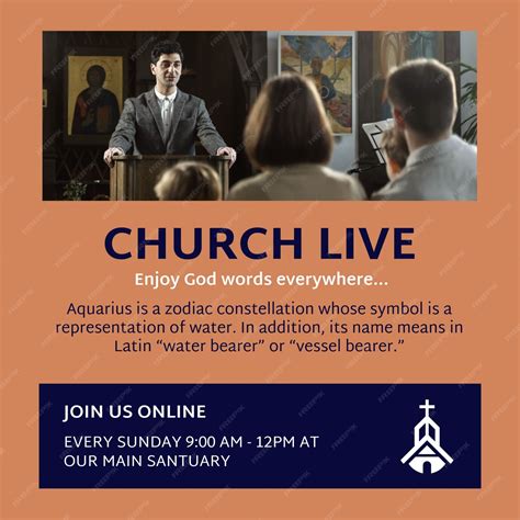 Free Vector Church Facebook Post Template Design