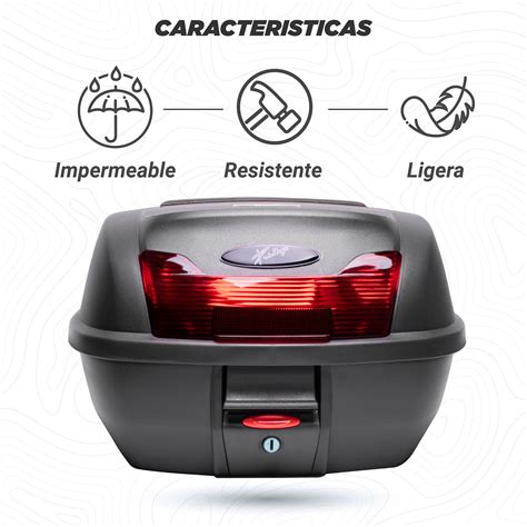 Bicimex Detalles Caja Porta Equipaje Para Motocicleta L Con Respaldo