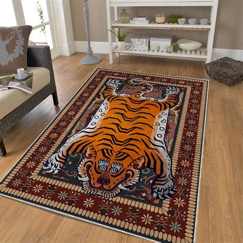 Tiger Skin Rug, Pink Tiger Rug, Modern Decoration, Housewarming Gift - Etsy