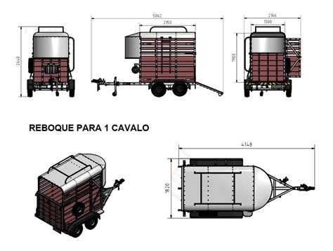 Projeto Carretinha Reboque Trailer Trucado 1 Cavalo Pdf Mercado Livre