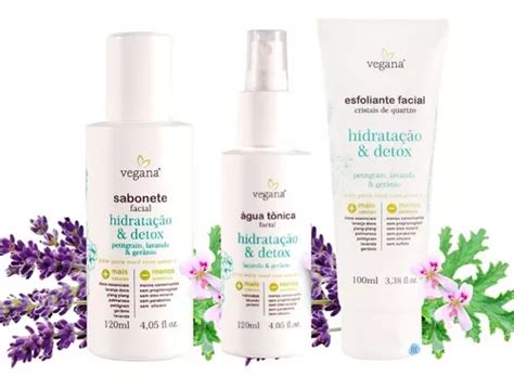 Kit Skincare Vegano Hidrata O E Detox Vegana W Tipo De Pele Os Tipos