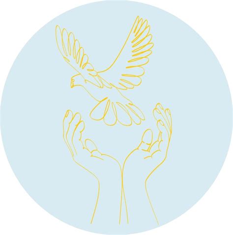 Premium Vector Continuous One Line Drawing Two Hands Holding A Dove