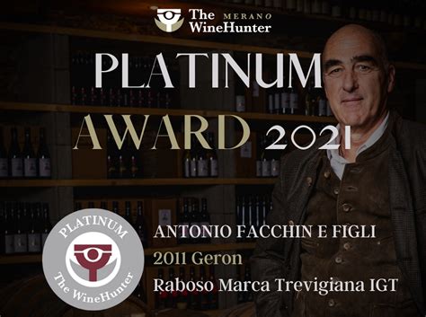 Il Geron Vince The WineHunter Award Platinum Antonio Facchin