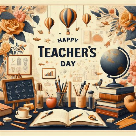 Premium Photo A Poster For Teachers Day Is Written By Teacher Day