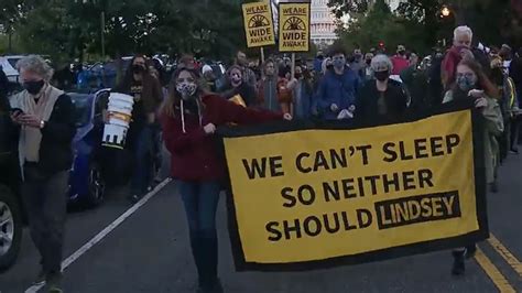 Protesters Demonstrate Outside Home Of Sen Lindsey Graham Over