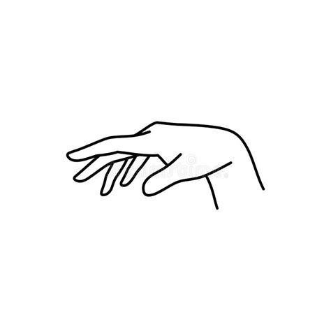 Woman`s Hand Icon Line Vector Illustration Of Female Hand Lineart In