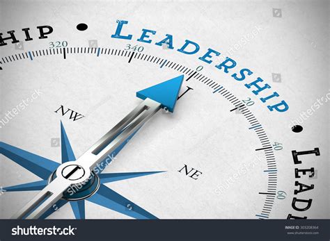 Arrow Compass Pointing Word Leadership 3d Stock Illustration 303208364 Shutterstock