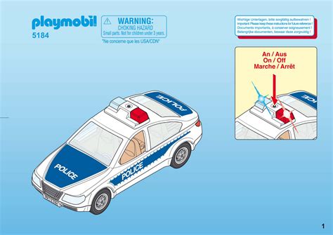 Mode Demploi Playmobil Set Police Voiture De Police Avec Lumi Res