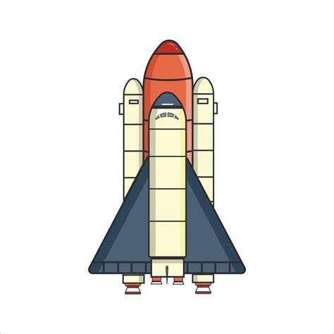 exploración espacial icono del transbordador espacial ilustración