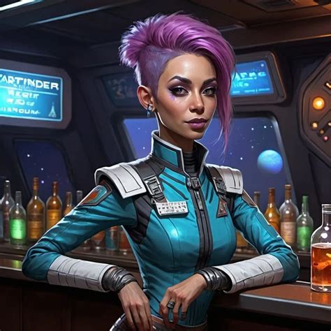 Sci Fi Starfinder Space Faring Skinny Human Night Cl