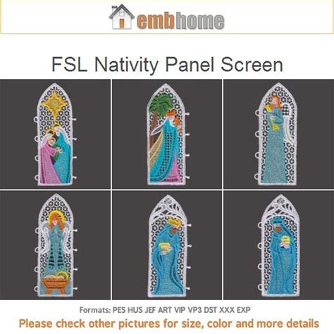 Fsl Nativity Panel Screen Free Standing Lace Machine Etsy