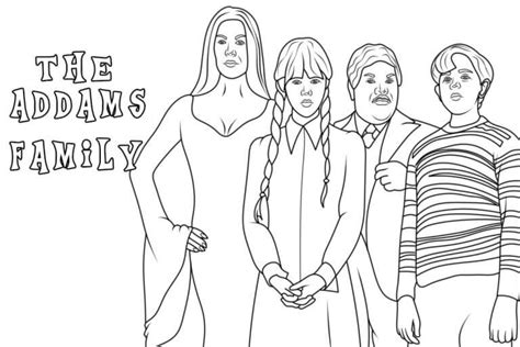 Cool Addams Family coloring page - Download, Print or Color Online for Free