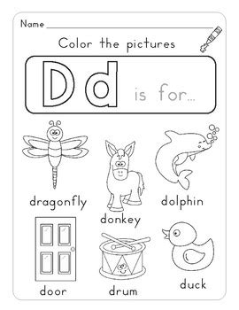 Letter Dd ... Letter of the Week Activity Worksheets by MaQ Tono