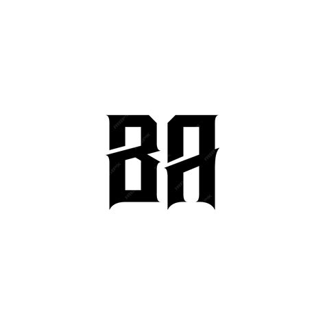 Premium Vector Ba Monogram Logo Design Letter Text Name Symbol