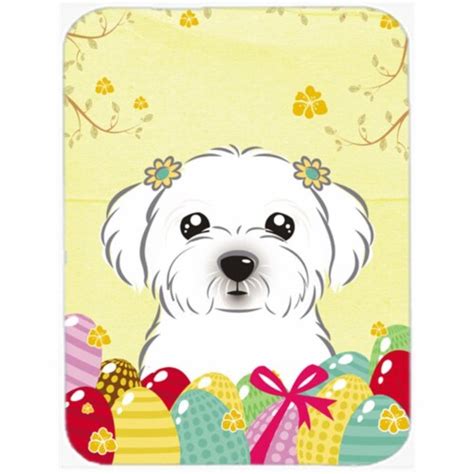 Maltese Easter Egg Hunt Mouse Pad Hot Pad Or Trivet Kroger