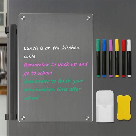 Amazon Clear Acrylic Dry Erase Board For Fridge Magnetic