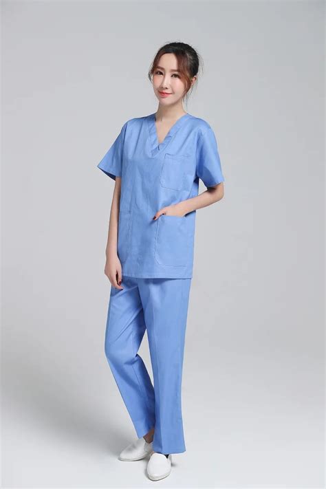 Women Short Sleeve Surgical Scrub Sets Hospital Doctor Uniforms Dental