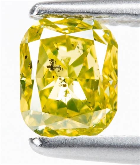 Diamond 0 51 Ct Natural Fancy Greenish Yellow SI2 NO Catawiki