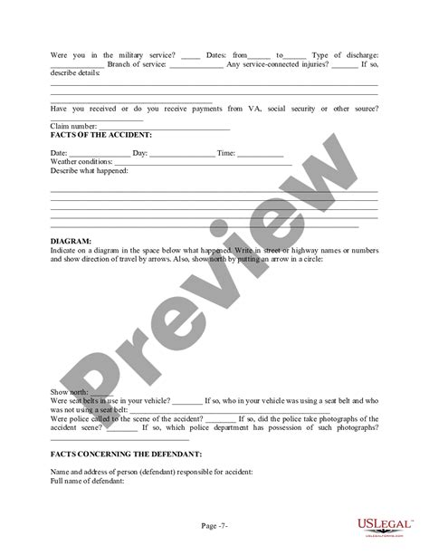 Personal Injury Intake Form Template Us Legal Forms