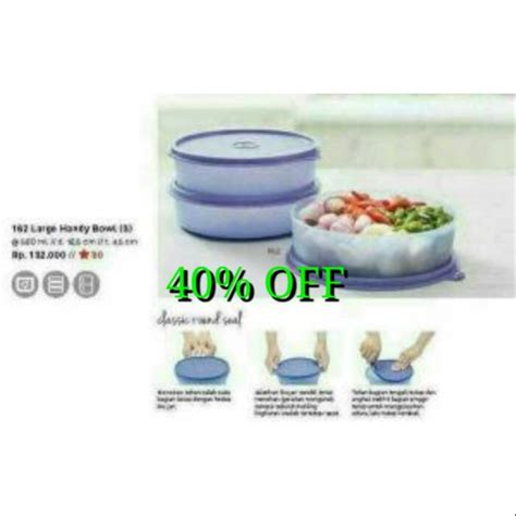 Jual Promo Large Handy Bowl Tupperware Pcs Shopee Indonesia